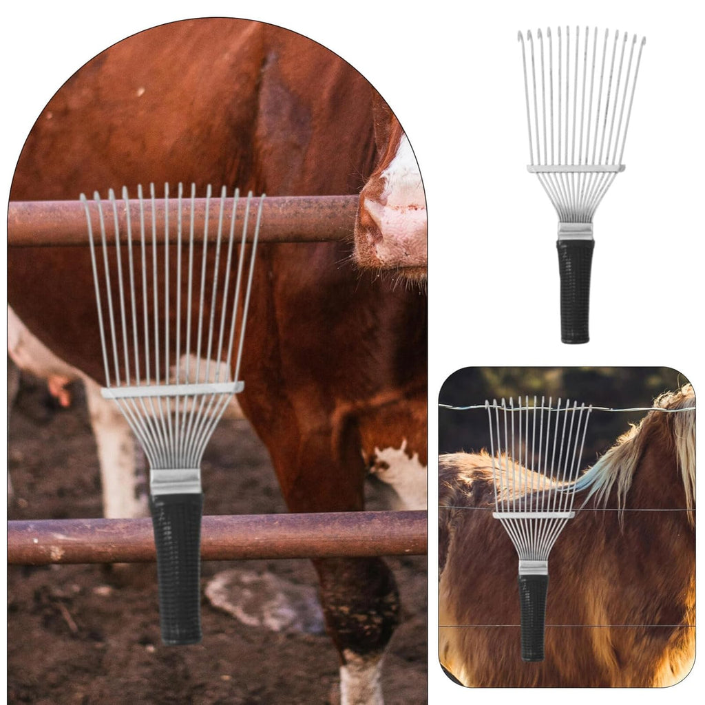 Dematting Brush Rake Comb Pet Comb Rake Comb Grooming Brush Hand Undercoat - Image 4
