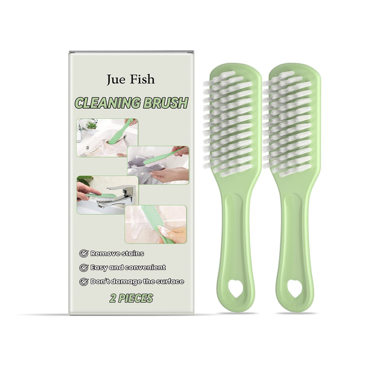 JUE FISH Household Cleaning Brush Set 2 Pieces - Image 3