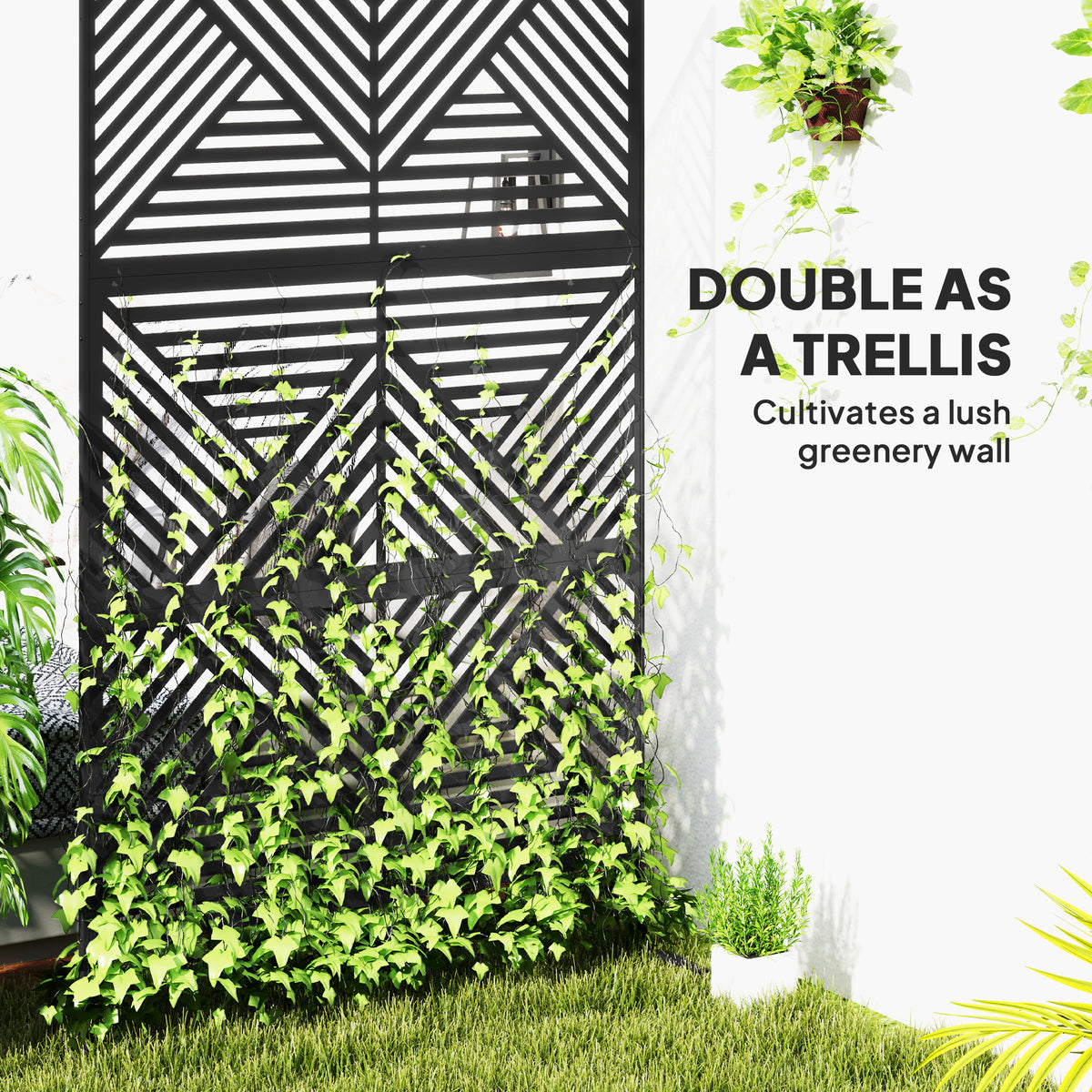 Decorative Privacy Fence Screen Metal Outdoor Climbing Plant Trellis - Additional Product View 6