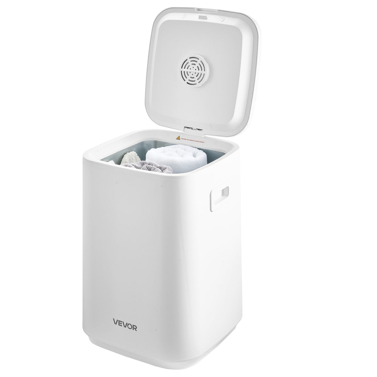 20L Towel Warmer Bucket With 24H Delay Timer Child Lock Auto Shut Off Heater - Angle and Detail View