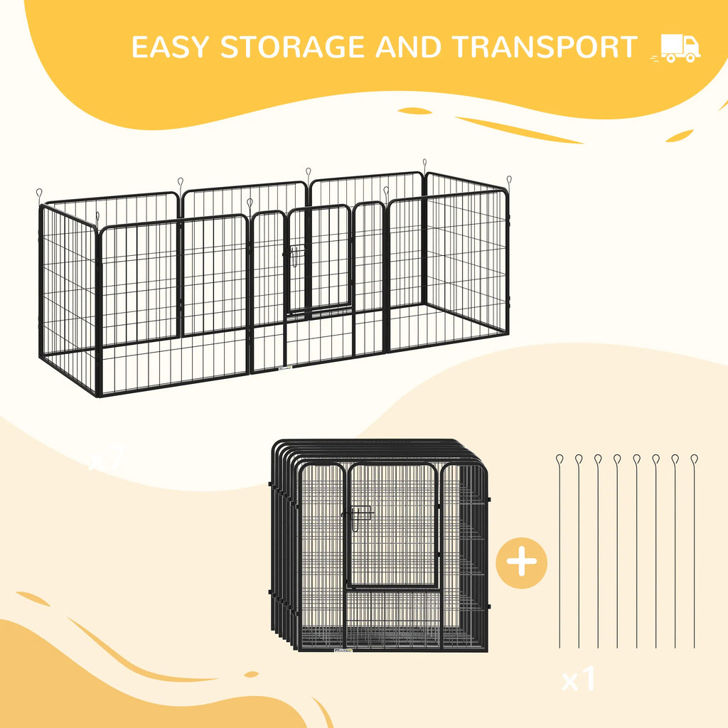 8 Panel Pet Playpen Play Yard Fence Home DIY Heavy Duty Metal Foldable Indoor - Image 2