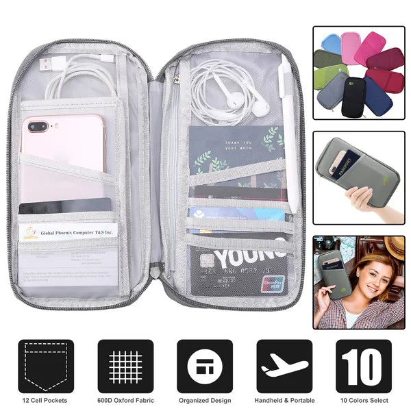 travel passport wallet 12cells ticket main view