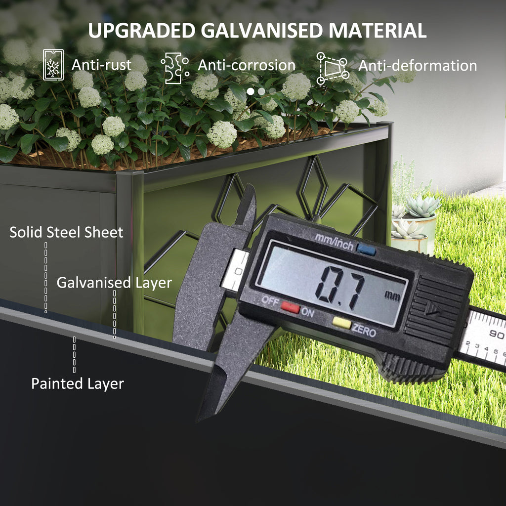 Outdoor Planter Box Galvanized Raised Garden Bed - Image 4