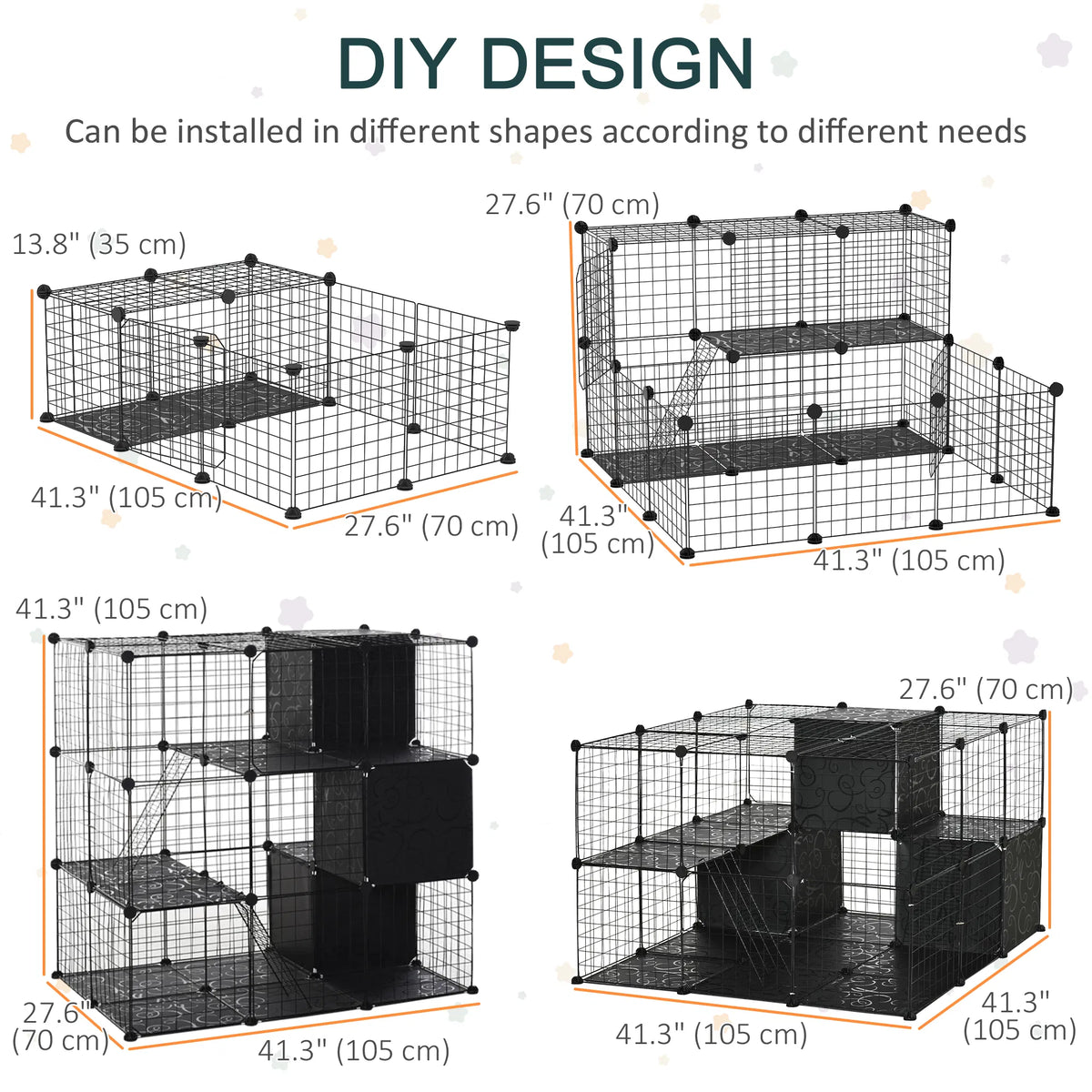 56 Panels Pet Playpen Small Animal Cage for Rabbit - Image 3