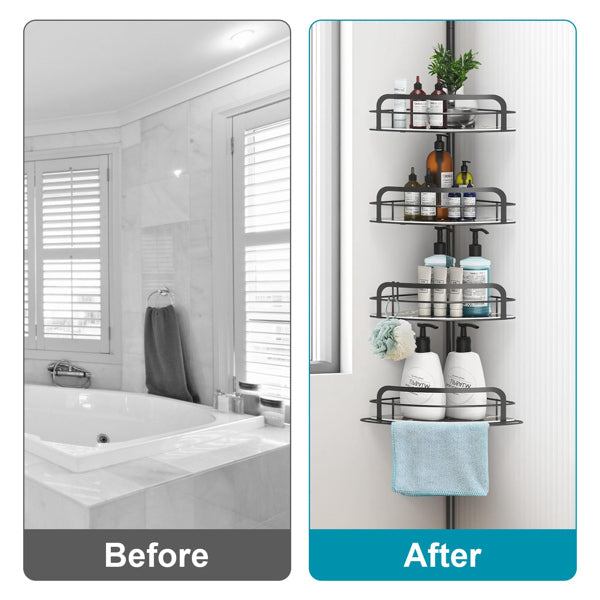 corner shower caddy tension pole product angle 8
