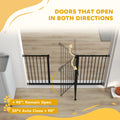 Pet Gate with Door Dog Gate and Barrier Indoor for Stairs Includes 7" 8" 12"
