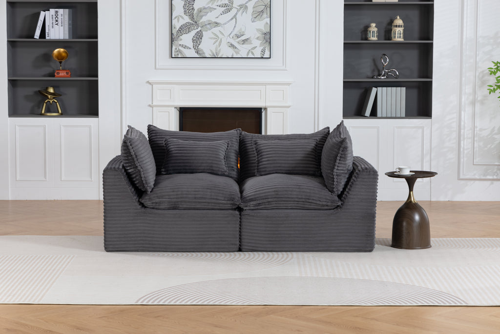 74.8" Width Cloud Couch Oversized Modular Sectional Sofa True Relax Comfy - Image 2