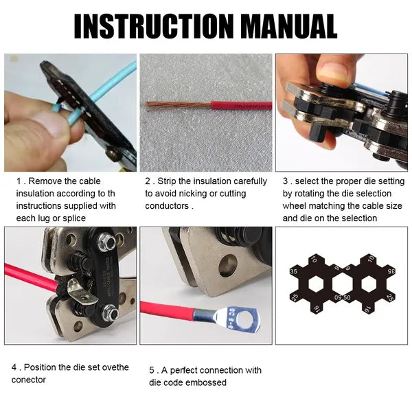 Nose Peephle Copper Terminal SC60PCS+ Pliers Set - Image 3