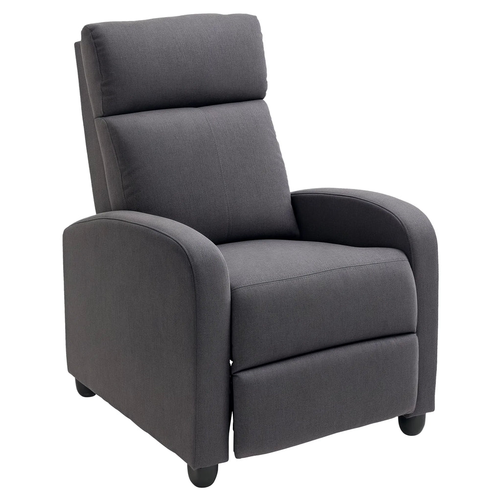 Fabric Recliner Chair Manual Home Theater Seating Single Reclining Sofa Chair