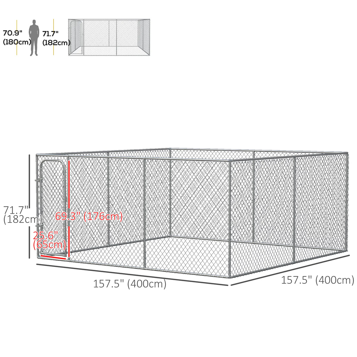 172.2 Sq. Ft. Dog Playpen Outdoor with Galvanized Steel Frame for Small and - Image 5