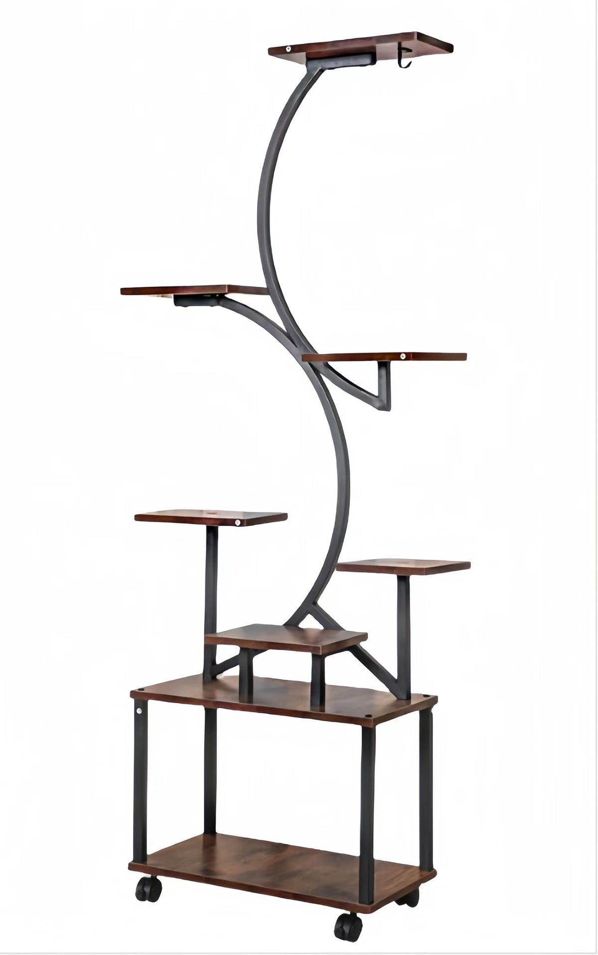 plant stand with grow lights in use lifestyle