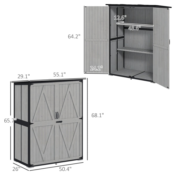 Outdoor Garden Storage Shed Tool House - Image 2