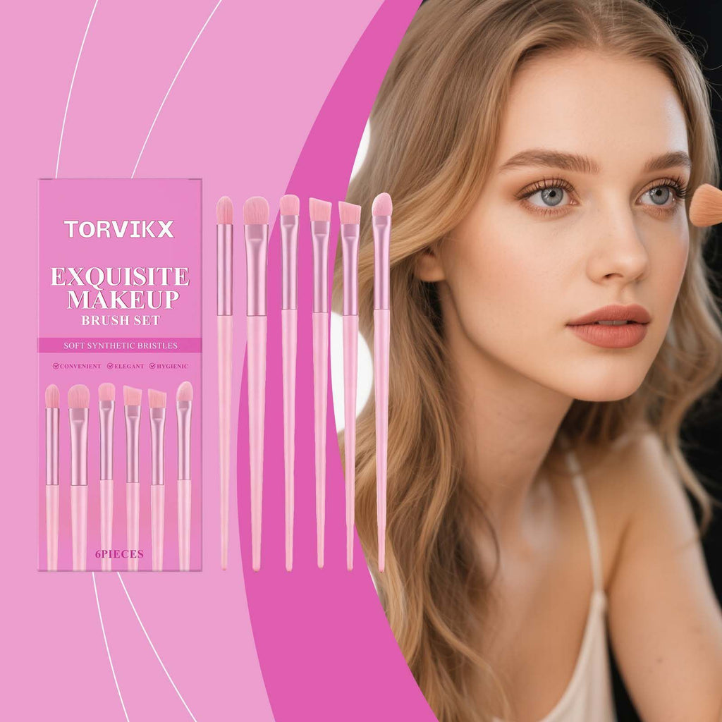 TORVIKX 6 Piece Makeup Brush Set 6 Pieces