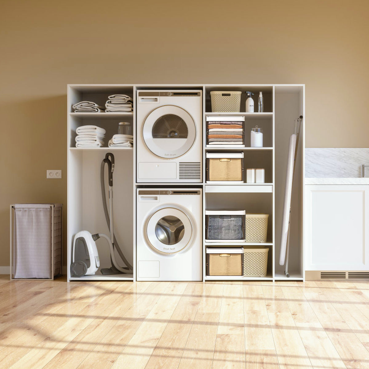 pack foldable storage bin with detail and structure