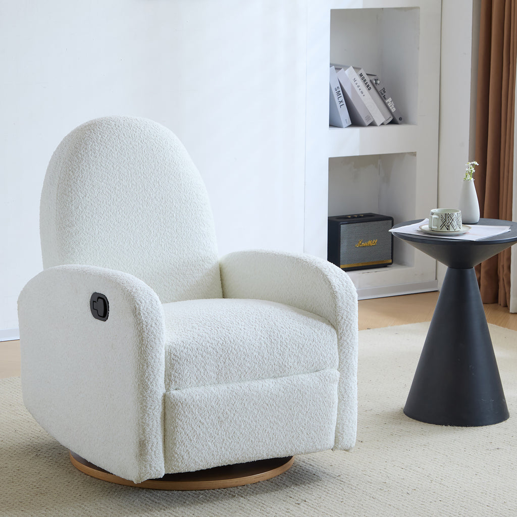 360 Swivel and Glider Recliner Chair Beige - Image 2