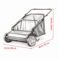 26" Push Lawn Sweeper 7 cu. ft. Leaf & Grass Collector with Adjustable Brush