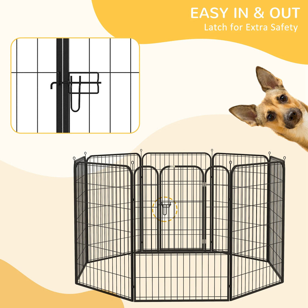 8 Panel Pet Playpen Play Yard Fence Home DIY Heavy Duty Metal Foldable Indoor - Image 5