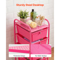 Rolling Cart With Drawers 4 Drawer Storage Organizer Mobile Utility Cart With