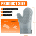 Silicone Oven Mitts Heat Resistant 2PCS Oven Mitts With Soft Cotton Lining