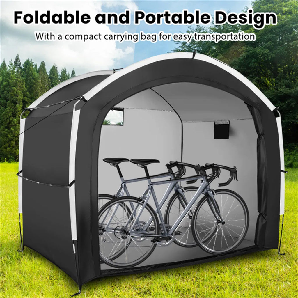 7.2x5.1ft outdoor bike and utility storage tent product view 2