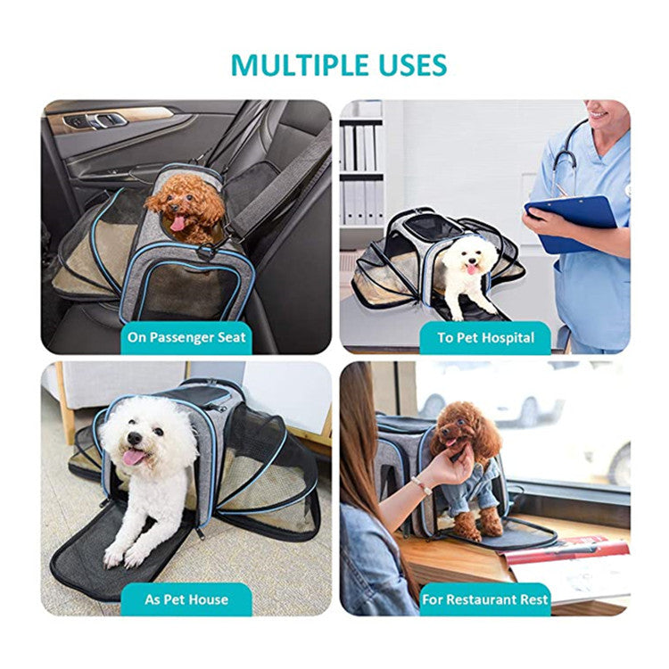 Carrier For Cat Pet Airline Approved Expandable Foldable Soft Dog Carrier - Image 3
