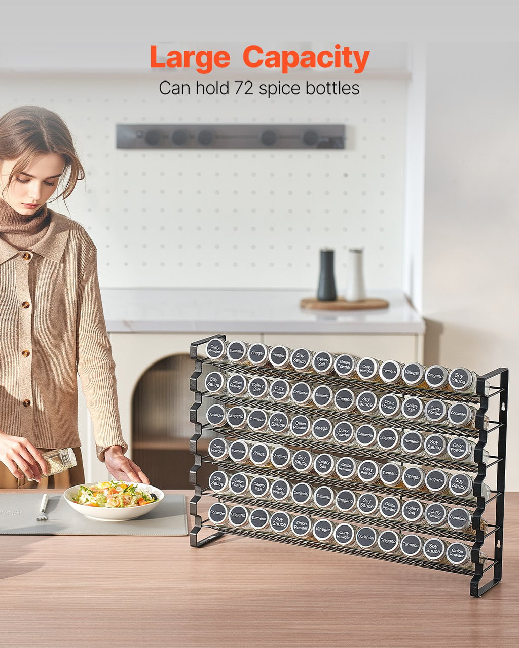 spice rack organizer for cabinet in use lifestyle