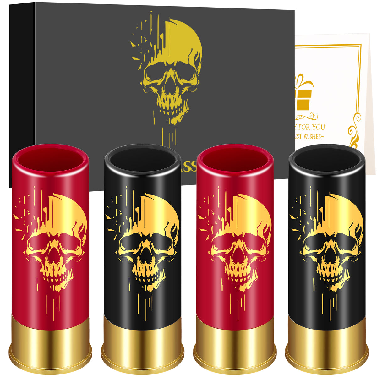 4pcs Skull Shot Glasses 1.5oz Reusable High Quality Plastic Bullet Cups For - Image 3