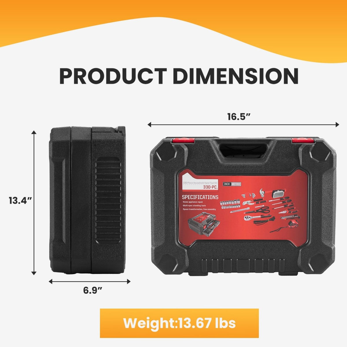 Home And Auto Repair Tool Kit With Drawer Storage Toolbox Complete Tool Set - Image 5