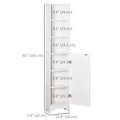 Tall Bathroom Storage Cabinet Freestanding Linen Tower with 3 Tier Open