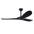 52 inch Black ABS Ceiling Fan with Remote Standard Mount No Lights for