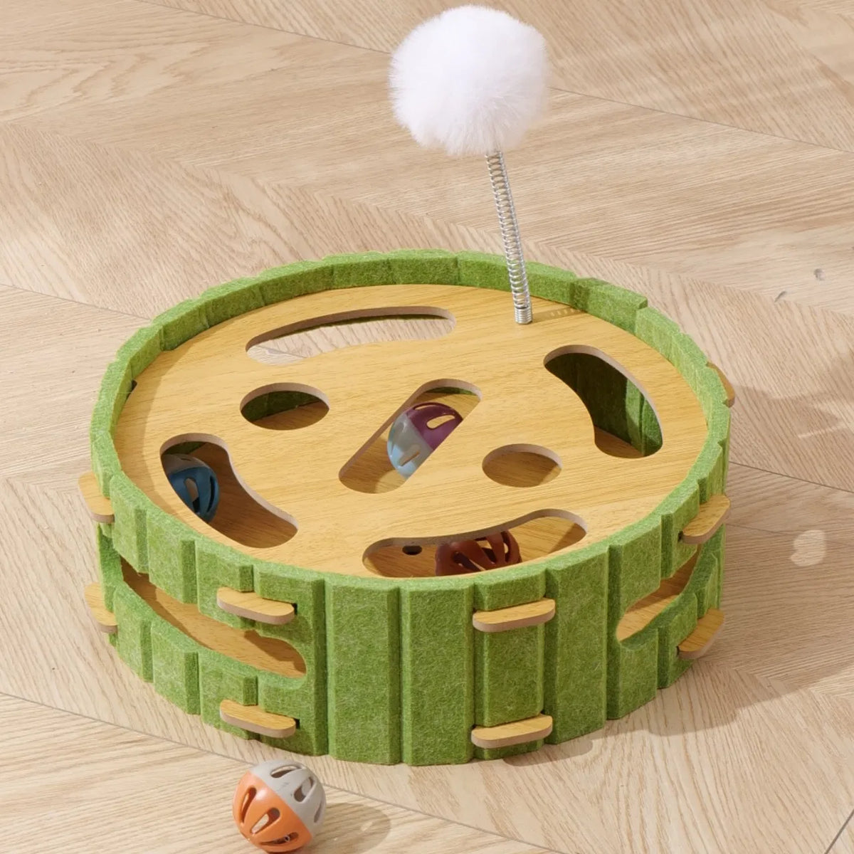 Eco Friendly Cat Scratcher Toy with Interactive Balls KittenLounge Furniture