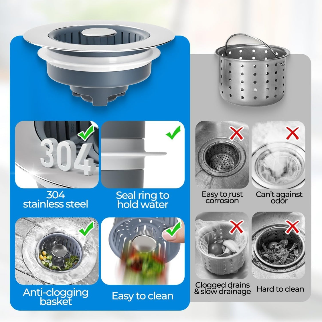 kitchen sink drain strainer stopper