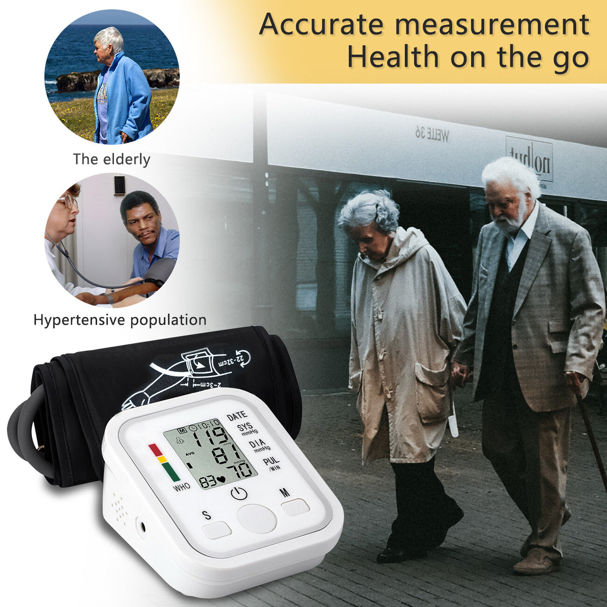 Automatic Digital Blood Pressure Monitor Upper Arm Machine Pulse Meter Cuff LCD - Image 4