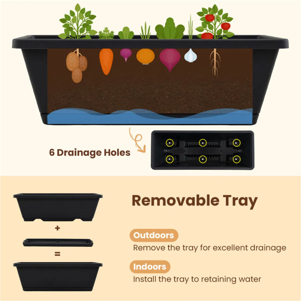 5 Tier Vertical Raised Garden Bed with Removable Planter Boxes & Drip Trays - Image 3