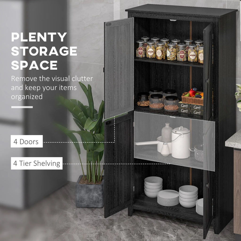 72" Freestanding Storage Cabinet Kitchen Pantry Cabinet with Doors and Shelves - Image 5