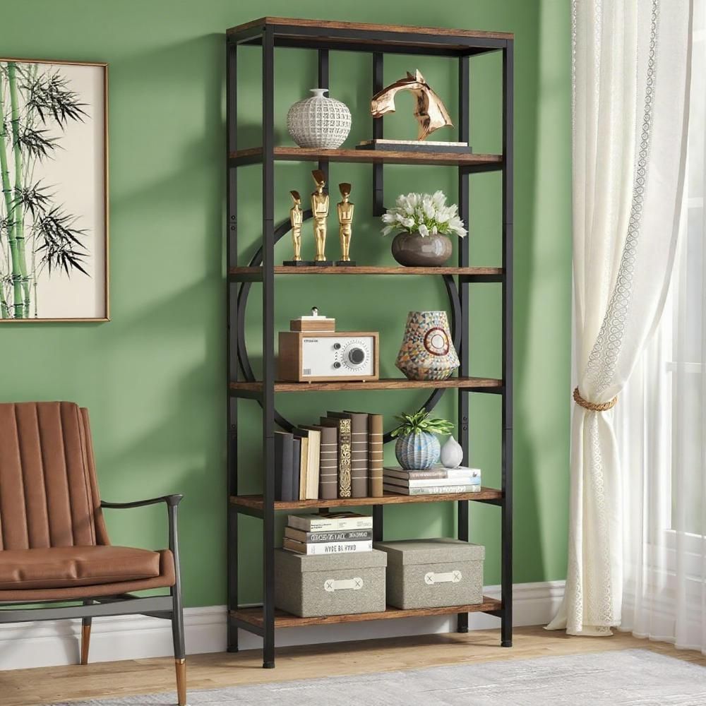 Rustic Brown Multipurpose Storage Bookshelf