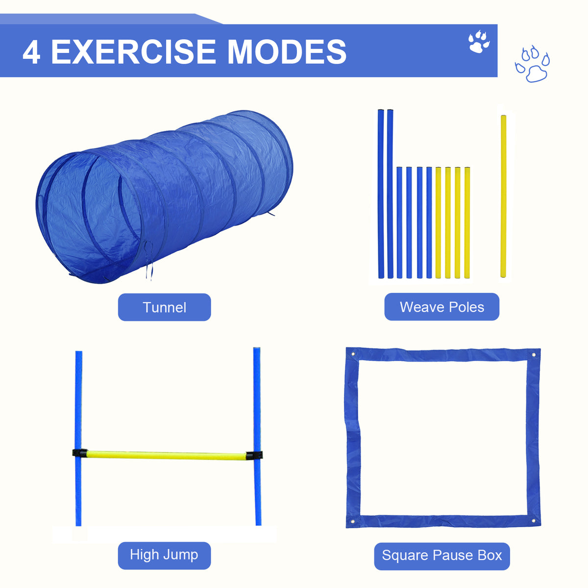 Backyard Competitive Dog Agility Training Kit Obstacle Course Equipment - Image 3