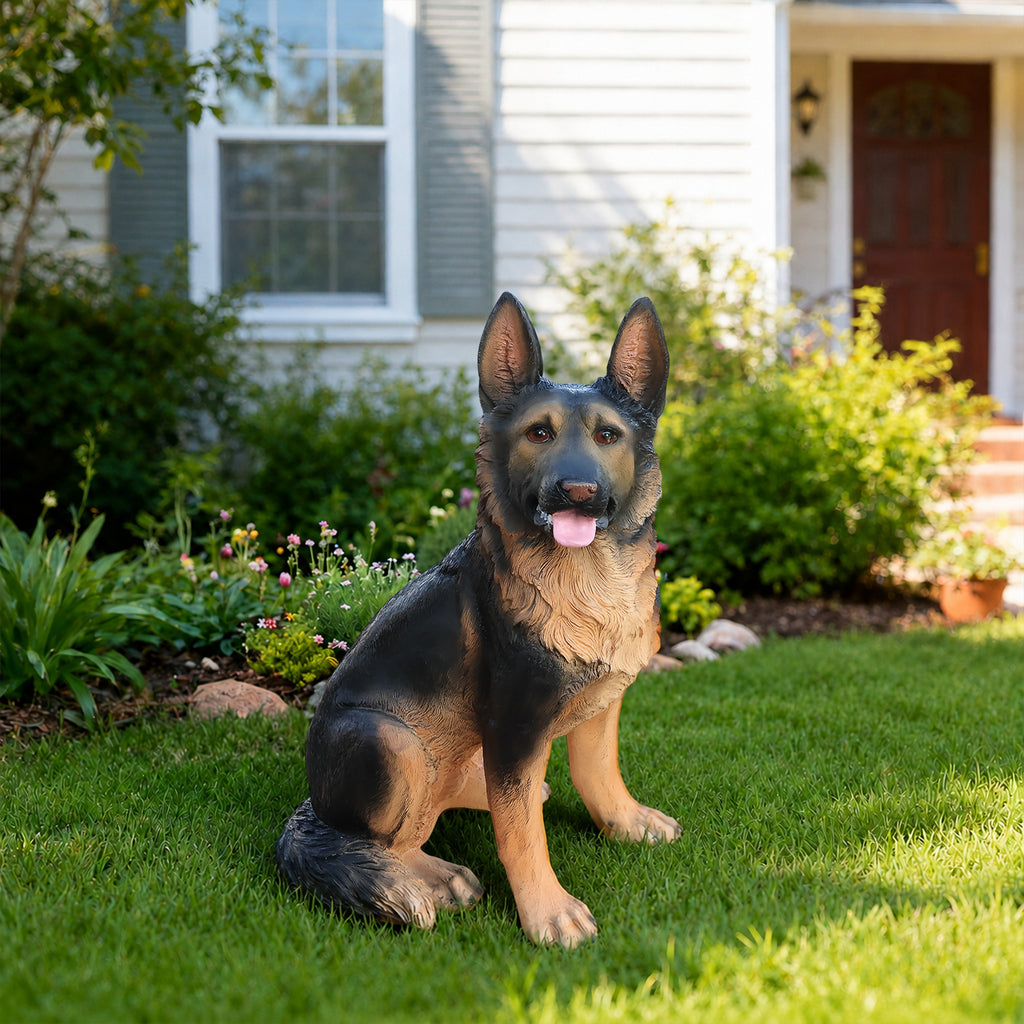Outdoor Dog Statues German Shepherd Dog Statue for Garden - Image 2