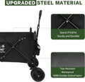 Collapsible Wagon Heavy Duty Wagons Carts Foldable with Removable Canopy