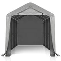 8x12ft heavy duty portable outdoor storage shelter shed with roll up zipper door - angle 11 detail