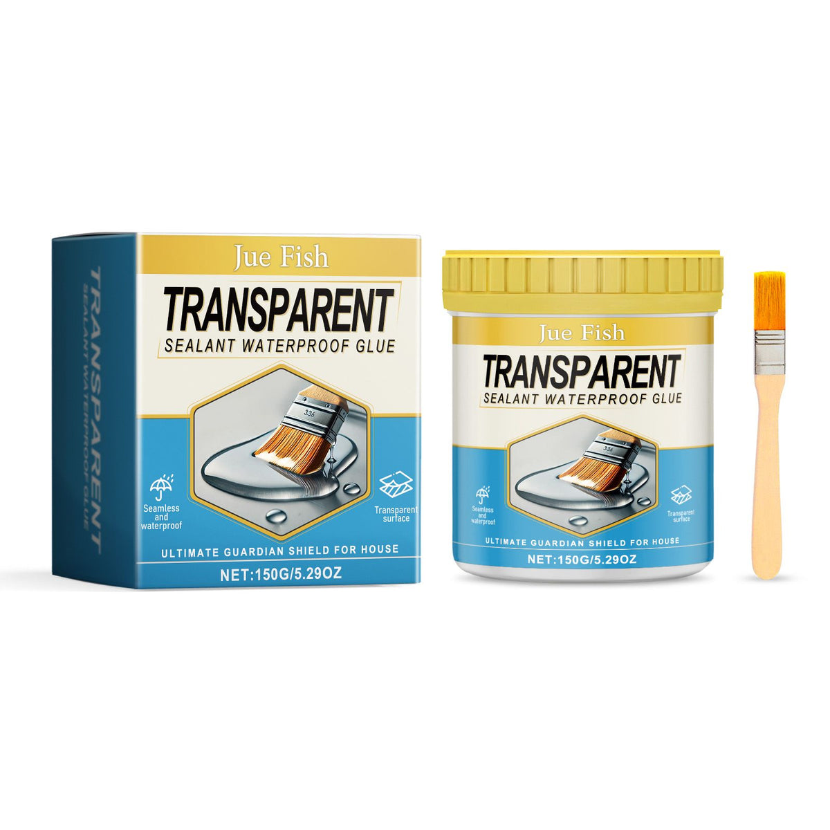 JUE FISH Clear Waterproof Repair Sealant Kit 1 Piece Kit