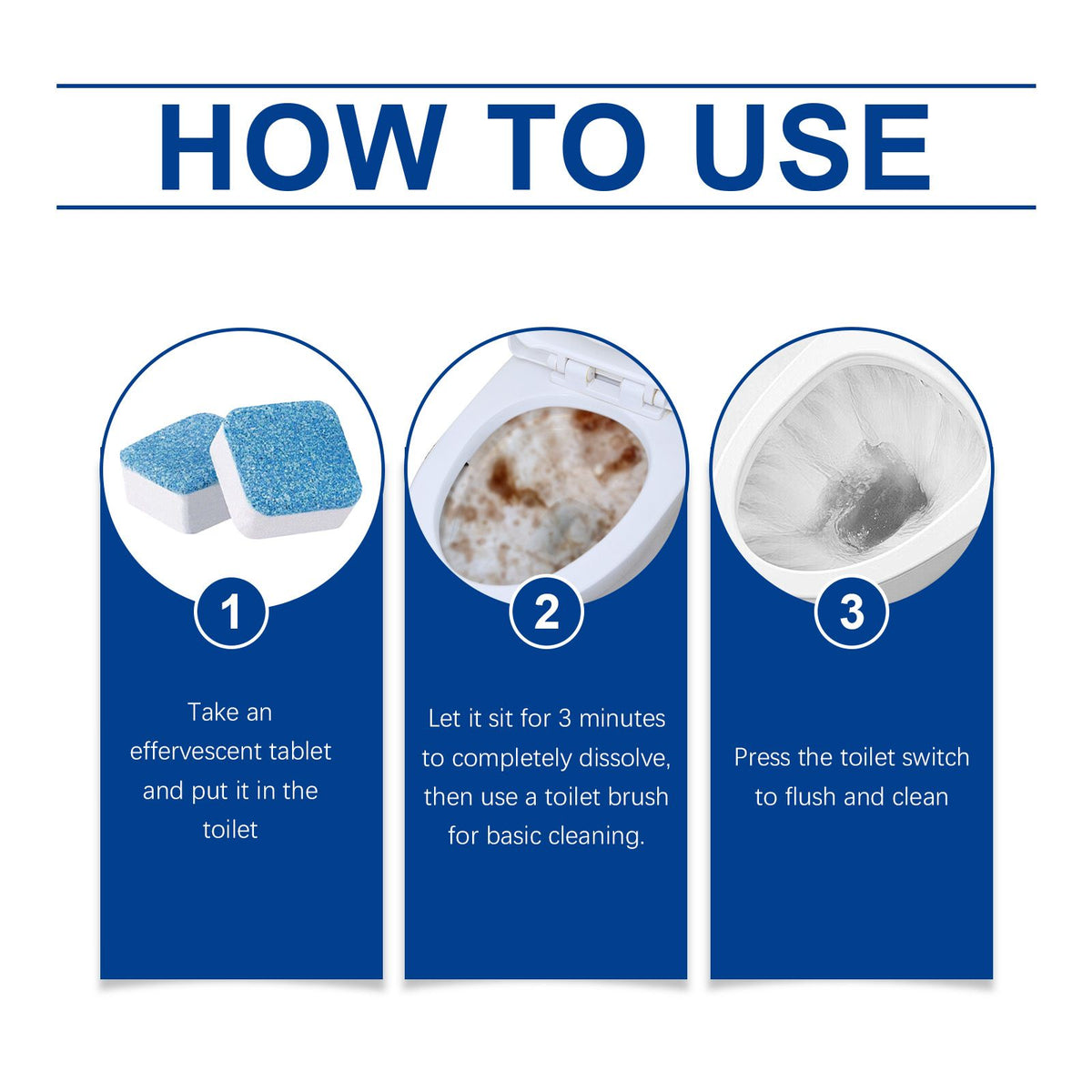 jaysuing toilet bowl cleaning tablets packaging and components