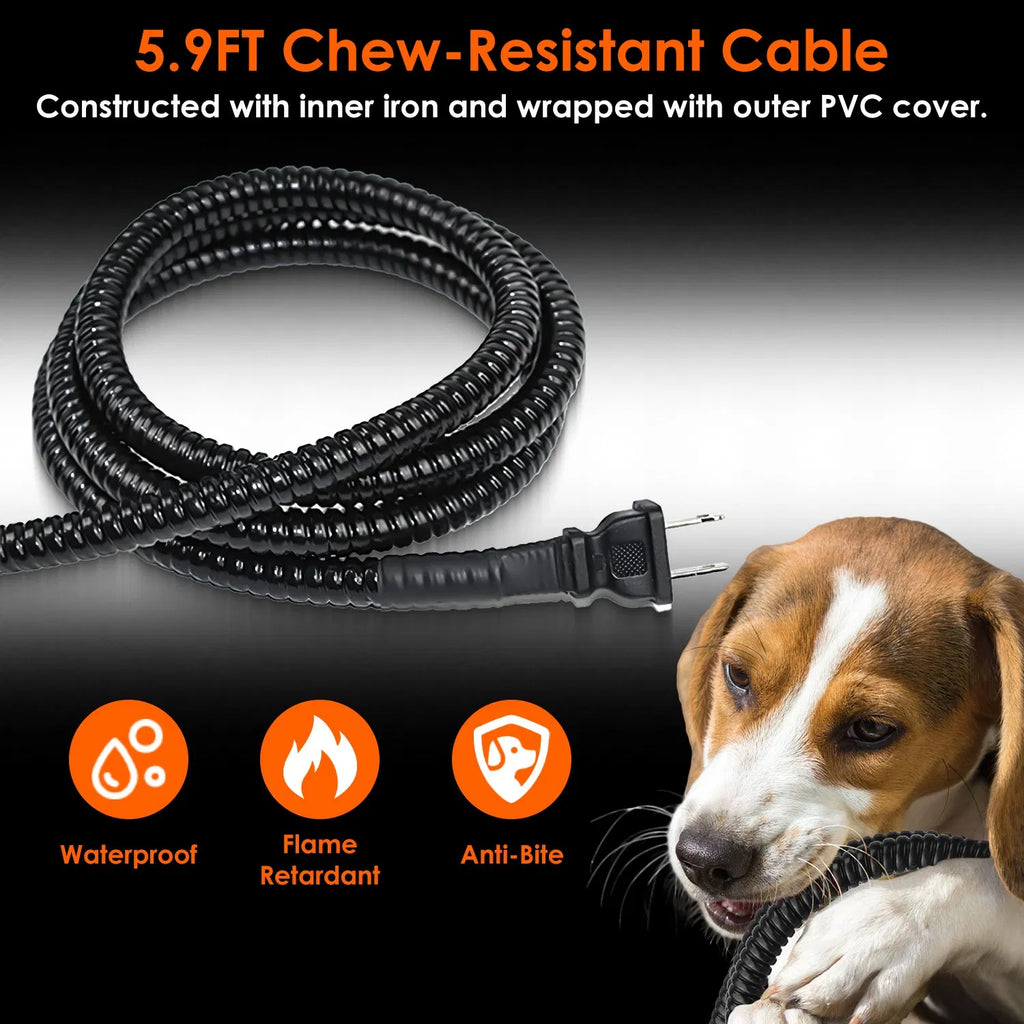 Heated Water Bowl for Dog Cat 74.4OZ Heating Water Dish IP67 Waterproof Thermal - Image 2