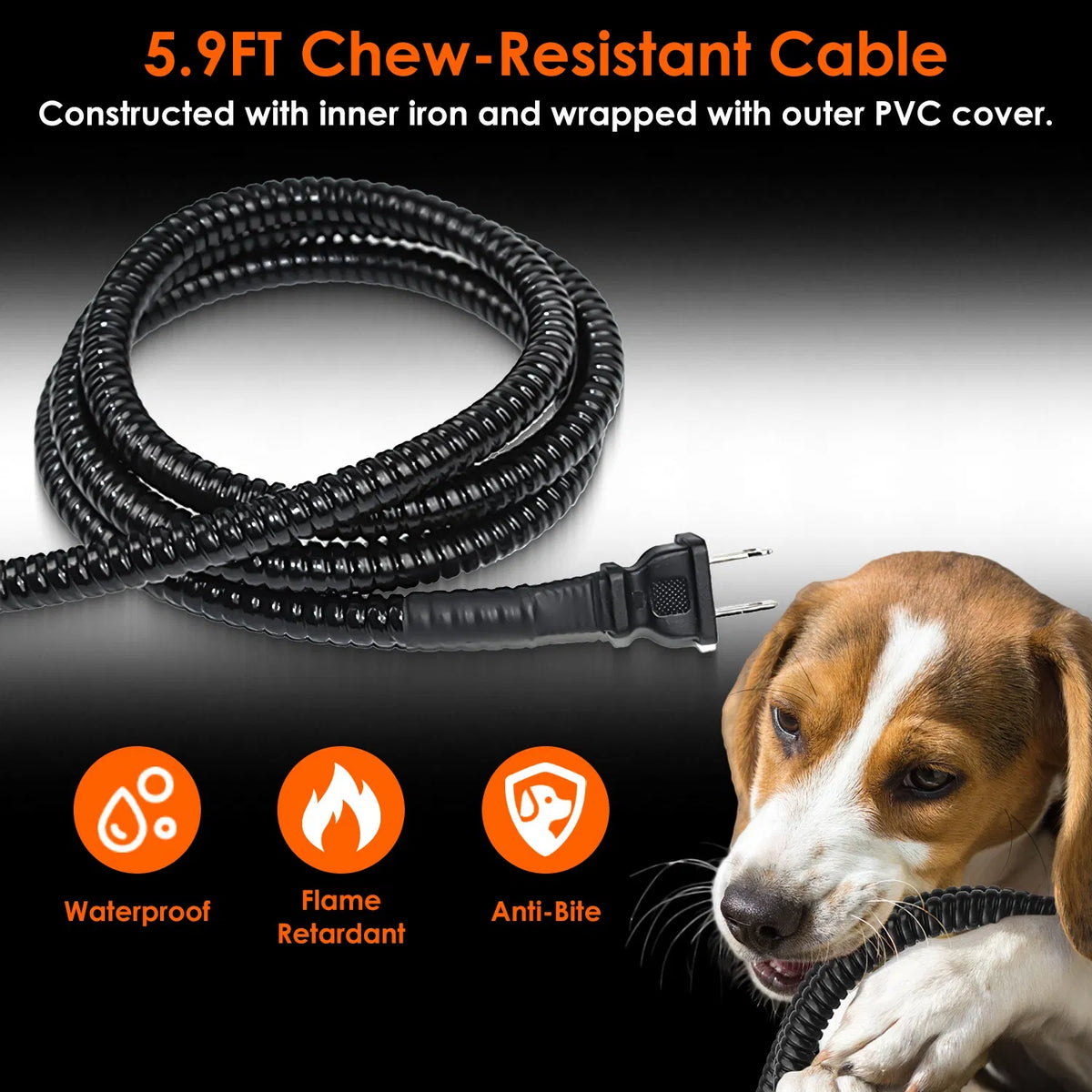 Heated Water Bowl for Dog Cat 74.4OZ Heating Water Dish IP67 Waterproof Thermal - Image 2