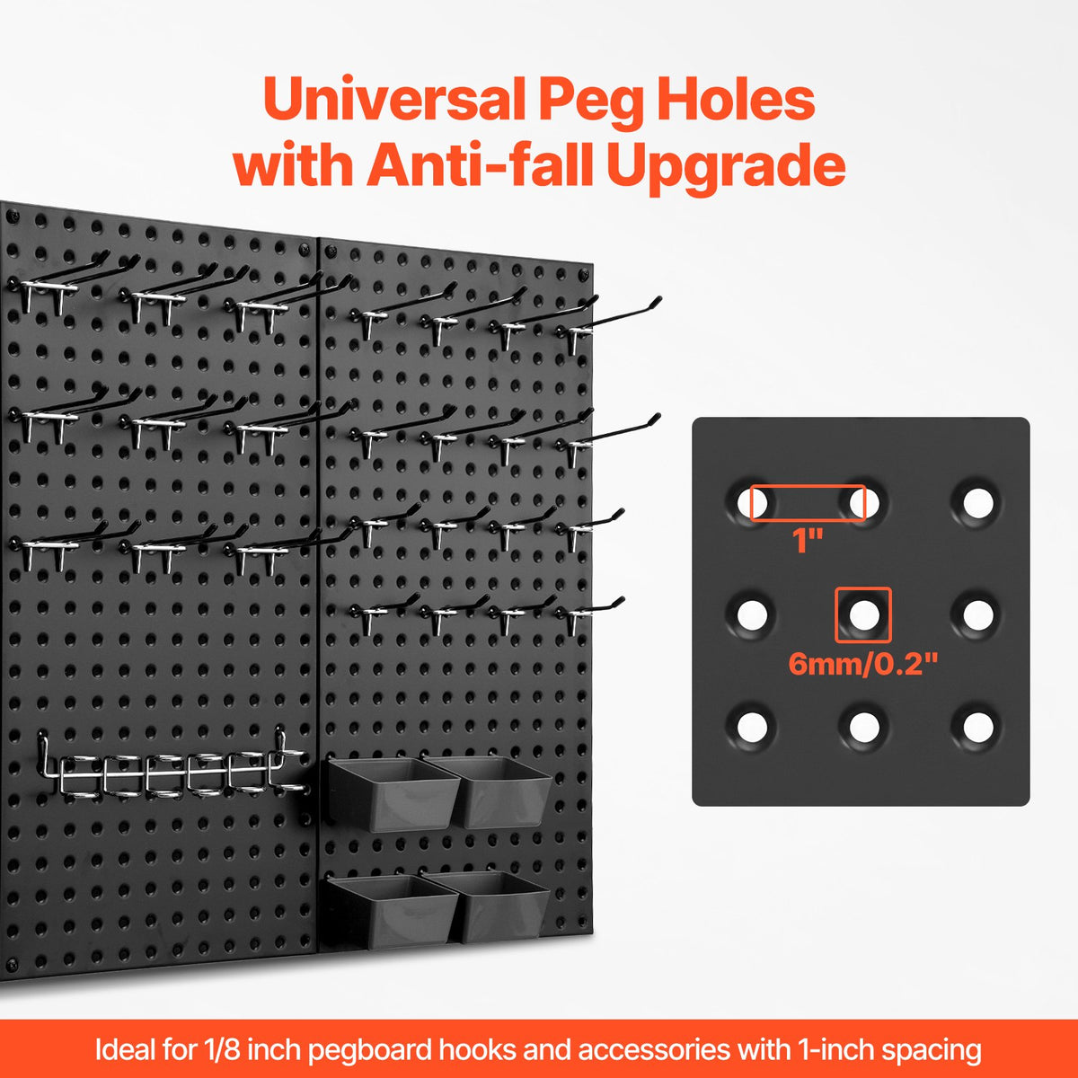 metal pegboard panels 24" 12" dimensions and features