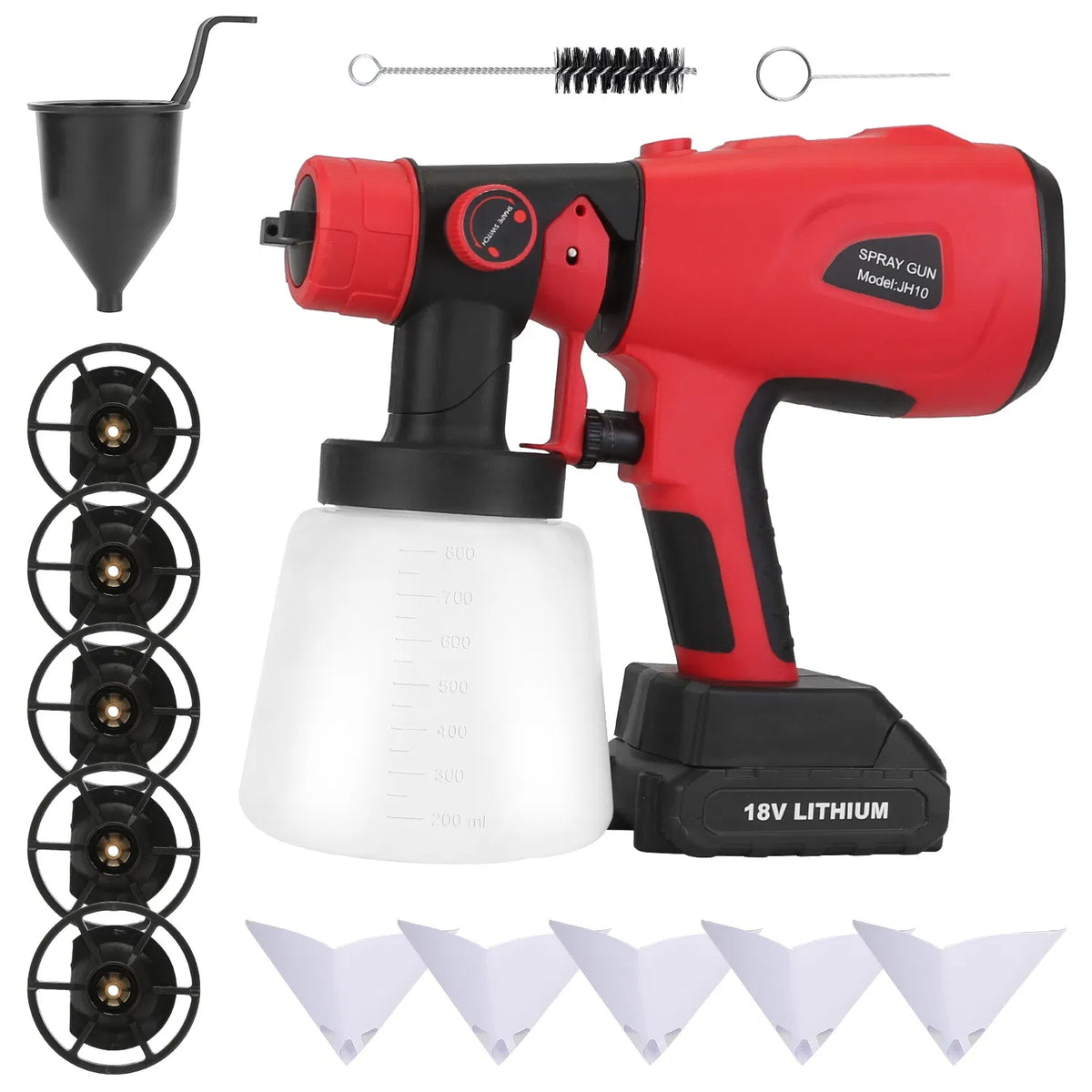 Battery Powered Electric Paint Sprayer HVLP Spray Painting Gun Handheld Painter - Image 4
