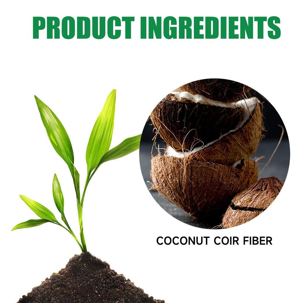 MOONSPRY Coconut Coir Brick and Mini Tool Set 60 g Coir Brick with 3 Mini Tools