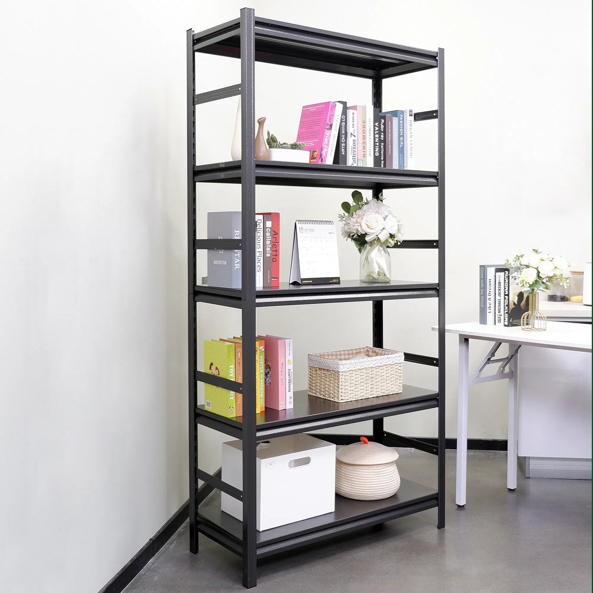 H72 * W35.4 * D15.7 Storage Shelves 5 Tier Heavy Duty Metal Shelving Unit - Image 2