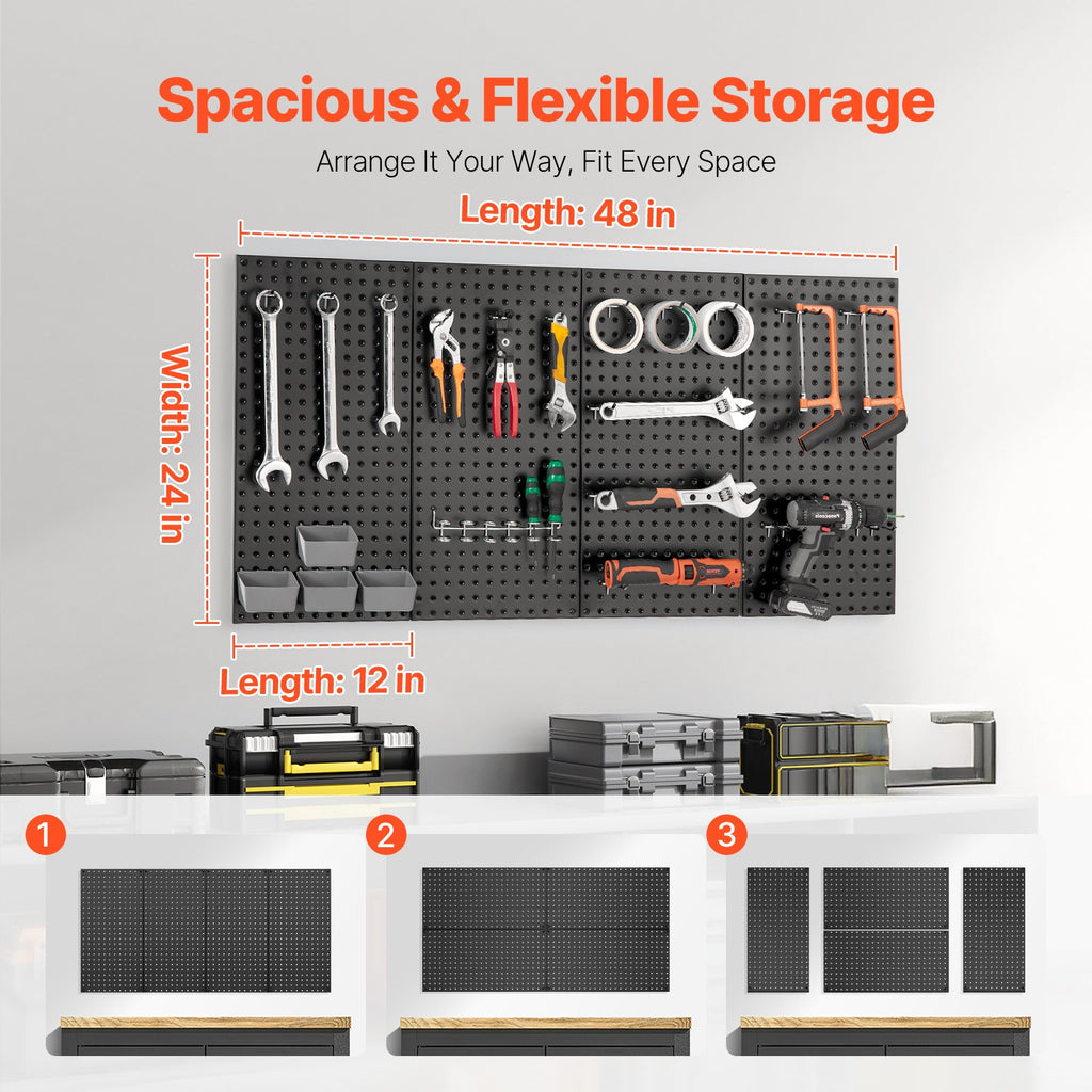 metal pegboard panels 24" 12" in use lifestyle