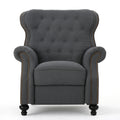Modern Manual Push Back Recliner Chair Fabric 3 Position Recliner with Rolled